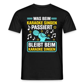 Karaoke Singen Für Lustige Karaoke Sängerin Karaok - Männer T-Shirt - Schwarz - Vorne - AI Model Male 178 light (178cm)