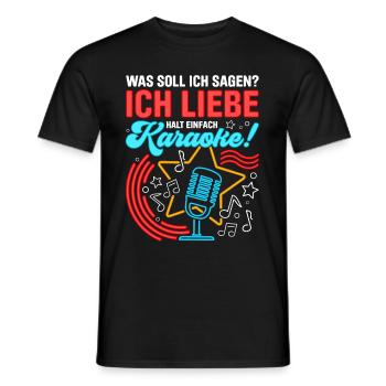 Karaoke Singen Für Lustige Karaoke Sängerin Karaok - Männer T-Shirt - Schwarz - Vorne - AI Model Male 178 light (178cm)
