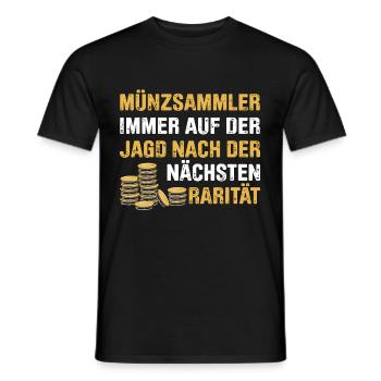 Münzen Sammeln Für Lustige Münzsammler Und Münzlie - Männer T-Shirt - Schwarz - Vorne - AI Model Male 178 light (178cm)