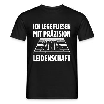 Fliesenlegen Für Fliesenleger Fliesenlegermeister - Männer T-Shirt - Schwarz - Vorne - AI Model Male 178 light (178cm)