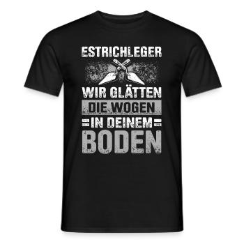Estrich Legen Für Estrichleger Estrichbauer Handwe - Männer T-Shirt - Schwarz - Vorne - AI Model Male 178 light (178cm)