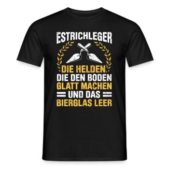 Estrich Legen Für Estrichleger Estrichbauer Handwe - Männer T-Shirt - Schwarz - Vorne - AI Model Male 178 light (178cm)