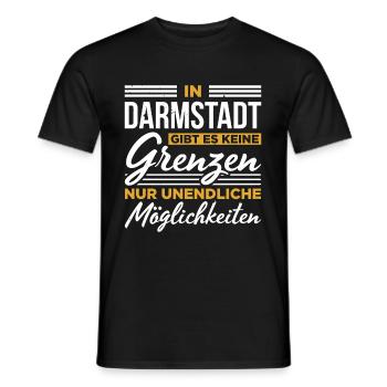 In Darmstadt Gibt Es Keine Grenzen Unendliche Mögl - Männer T-Shirt - Schwarz - Vorne - AI Model Male 178 light (178cm)