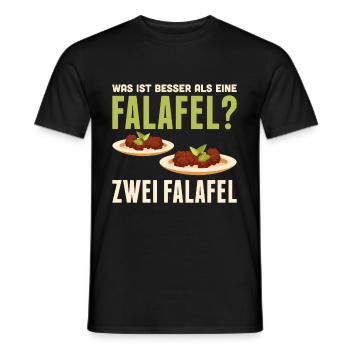 Was ist besser als eine Falafel? Zwei Falafel Lieb - Männer T-Shirt - Schwarz - Vorne - AI Model Male 178 light (178cm)