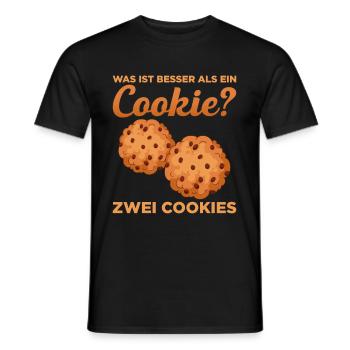 Was ist besser als ein Cookie? Zwei Cookies Liebli - Männer T-Shirt - Schwarz - Vorne - AI Model Male 178 light (178cm)