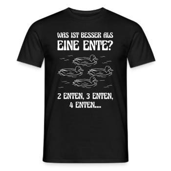 Was ist besser als eine Ente? 2 Enten, 3 Enten, 4 - Männer T-Shirt - Schwarz - Vorne - AI Model Male 178 light (178cm)