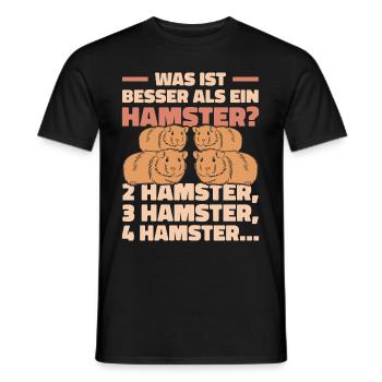 Was ist besser als ein Hamster? 2 Hamster, 3 Hamst - Männer T-Shirt - Schwarz - Vorne - AI Model Male 178 light (178cm)