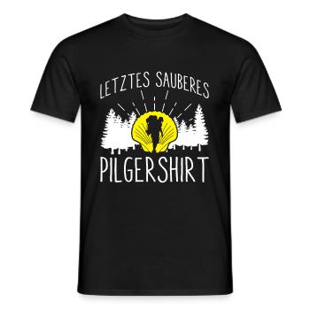 Jakobsweg Für Pilger Wanderer Pilgerweg Camino de - Männer T-Shirt - Schwarz - Vorne - AI Model Male 178 light (178cm)