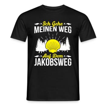 Jakobsweg Für Pilger Wanderer Pilgerweg Camino de - Männer T-Shirt - Schwarz - Vorne - AI Model Male 178 light (178cm)