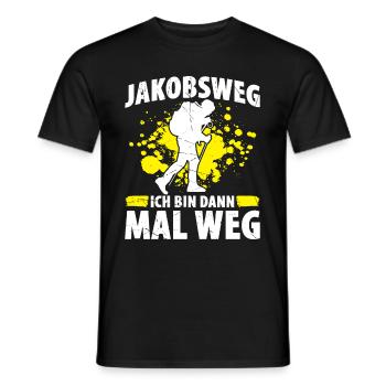 Jakobsweg Für Pilger Wanderer Pilgerweg Camino de - Männer T-Shirt - Schwarz - Vorne - AI Model Male 178 light (178cm)