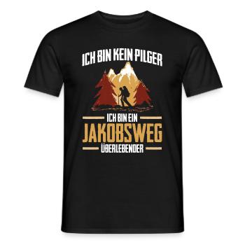 Jakobsweg Für Pilger Wanderer Pilgerweg Camino de - Männer T-Shirt - Schwarz - Vorne - AI Model Male 178 light (178cm)