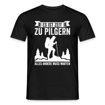 Jakobsweg Für Pilger Wanderer Pilgerweg Camino de - Männer T-Shirt - Schwarz - Vorne - AI Model Male 178 light (178cm)