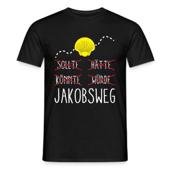 Jakobsweg Für Pilger Wanderer Pilgerweg Camino de - Männer T-Shirt - Schwarz - Vorne - AI Model Male 178 light (178cm)