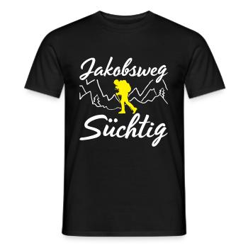 Jakobsweg Für Pilger Wanderer Pilgerweg Camino de - Männer T-Shirt - Schwarz - Vorne - AI Model Male 178 light (178cm)