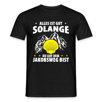 Jakobsweg Für Pilger Wanderer Pilgerweg Camino de - Männer T-Shirt - Schwarz - Vorne - AI Model Male 178 light (178cm)