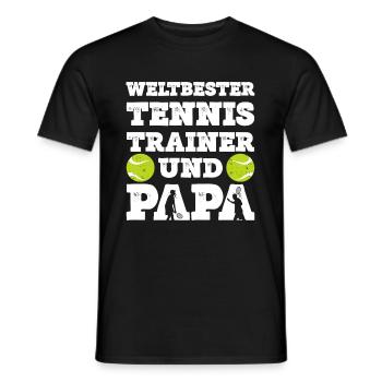 Weltbester Tennis Trainer Und Papa Tennisspieler - Männer T-Shirt - Schwarz - Vorne - AI Model Male 178 light (178cm)