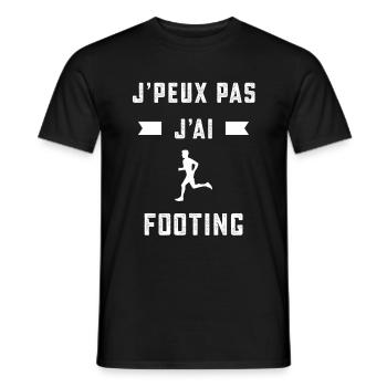 je peux pas j'ai footing coureur cadeau - T-shirt homme - noir - Devant - AI Model Male 178 light (178cm)
