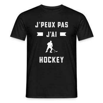 je peux pas j'ai hockey hockeyeur cadeau - T-shirt homme - noir - Devant - AI Model Male 178 light (178cm)