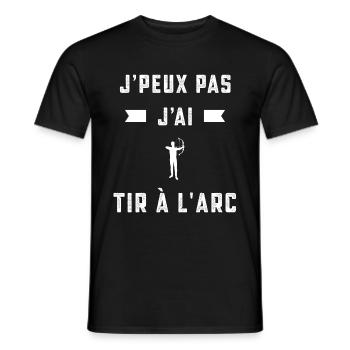 je peux pas j'ai tir à l'arc archer cadeau - T-shirt homme - noir - Devant - AI Model Male 178 light (178cm)