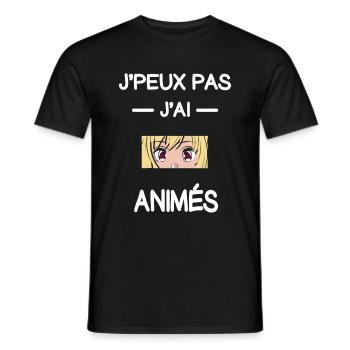 je peux pas j'ai animés mangaka humour - T-shirt homme - noir - Devant - AI Model Male 178 light (178cm)