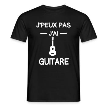 je peux pas j'ai guitare guitariste humour - T-shirt homme - noir - Devant - AI Model Male 178 light (178cm)