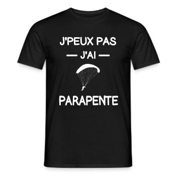 je peux pas j'ai parapente parapentiste humour - T-shirt homme - noir - Devant - AI Model Male 178 light (178cm)