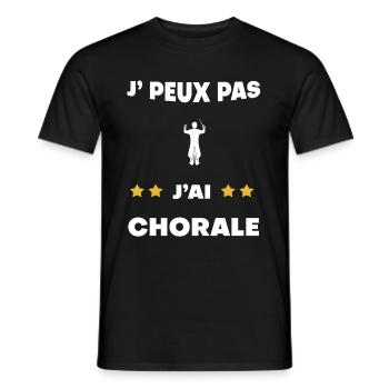 je peux pas j'ai chorale cadeau choriste - T-shirt homme - noir - Devant - AI Model Male 178 light (178cm)