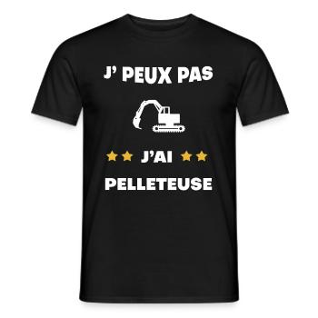 je peux pas j'ai pelleteuse cadeau pelleteur - T-shirt homme - noir - Devant - AI Model Male 178 light (178cm)