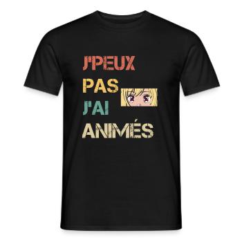 je peux pas j'ai animés cadeau mangaka - T-shirt homme - noir - Devant - AI Model Male 178 light (178cm)