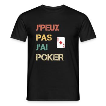 Ich kann nicht ich Poker Geschenk Spieler - Männer T-Shirt - Schwarz - Vorne - AI Model Male 178 light (178cm)