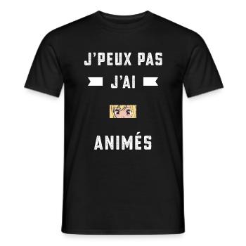 je peux pas j'ai animés mangaka cadeau - T-shirt homme - noir - Devant - AI Model Male 178 light (178cm)