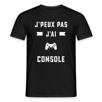 je peux pas j'ai console gamer cadeau - T-shirt homme - noir - Devant - AI Model Male 178 light (178cm)