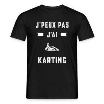 je peux pas j'ai karting pilote cadeau - T-shirt homme - noir - Devant - AI Model Male 178 light (178cm)