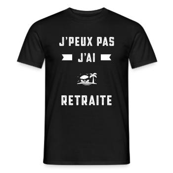 je peux pas j'ai retraite retraité cadeau - T-shirt homme - noir - Devant - AI Model Male 178 light (178cm)