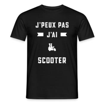 je peux pas j'ai scooter motard cadeau - T-shirt homme - noir - Devant - AI Model Male 178 light (178cm)