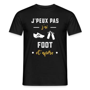 je peux pas j'ai foot crampons apéro humour - T-shirt homme - noir - Devant - AI Model Male 178 light (178cm)