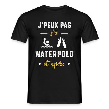 je peux pas j'ai waterpolo apéro humour - T-shirt homme - noir - Devant - AI Model Male 178 light (178cm)