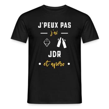 je peux pas j'ai jdr apéro humour - T-shirt homme - noir - Devant - AI Model Male 178 light (178cm)