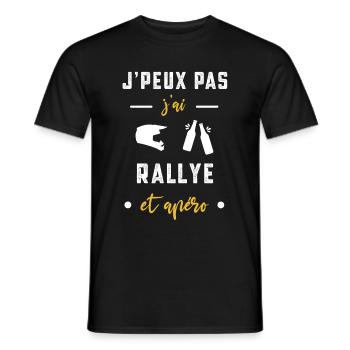 je peux pas j'ai rallye apéro humour - T-shirt homme - noir - Devant - AI Model Male 178 light (178cm)