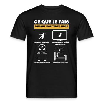 durant temps libre handball - T-shirt homme - noir - Devant - AI Model Male 178 light (178cm)