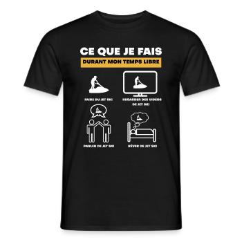 durant temps libre jet ski - T-shirt homme - noir - Devant - AI Model Male 178 light (178cm)