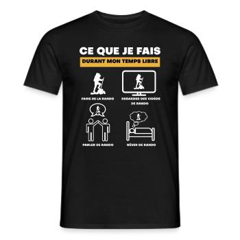durant temps libre rando - T-shirt homme - noir - Devant - AI Model Male 178 light (178cm)