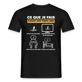 durant temps libre ski nautique - T-shirt homme - noir - Devant - AI Model Male 178 light (178cm)