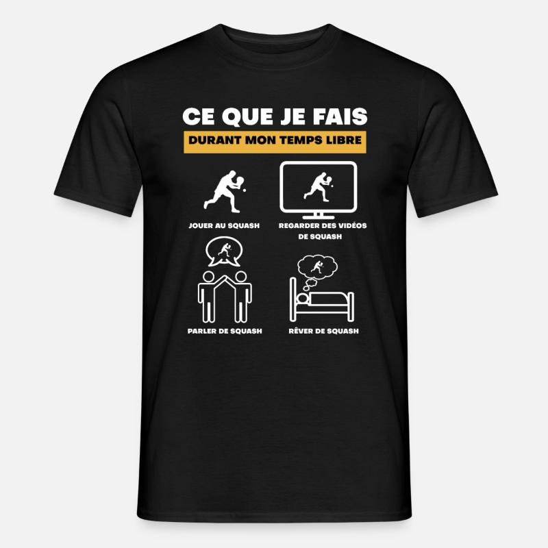 durant temps libre squash - T-shirt homme - noir