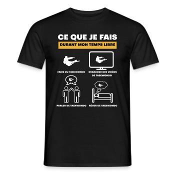 durant temps libre taekwondo - T-shirt homme - noir - Devant - AI Model Male 178 light (178cm)