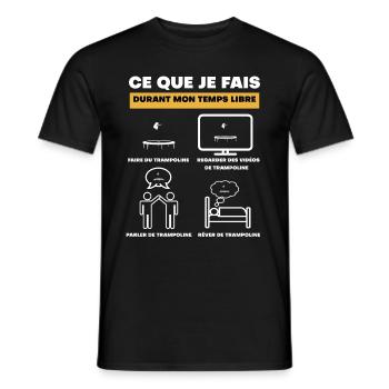 durant temps libre trampoline - T-shirt homme - noir - Devant - AI Model Male 178 light (178cm)