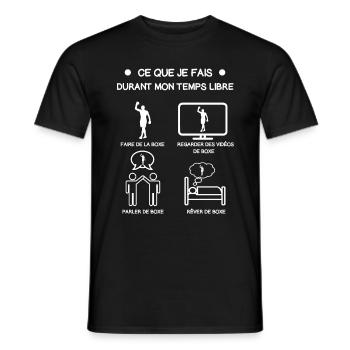cadeau boxe homme temps libre - T-shirt homme - noir - Devant - AI Model Male 178 light (178cm)
