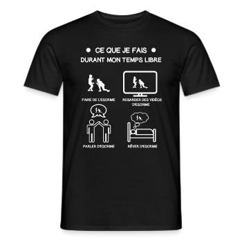 cadeau escrime temps libre - T-shirt homme - noir - Devant - AI Model Male 178 light (178cm)