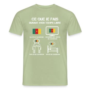 Freizeit Kamerun - Männer T-Shirt - Sage - Vorne - AI Model Male 178 light (178cm)