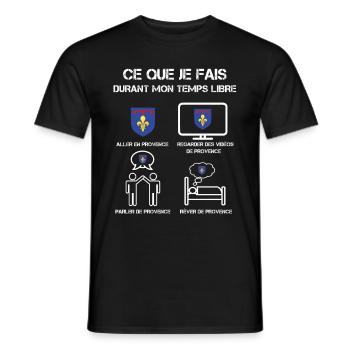 Freizeit Provence - Männer T-Shirt - Schwarz - Vorne - AI Model Male 178 light (178cm)